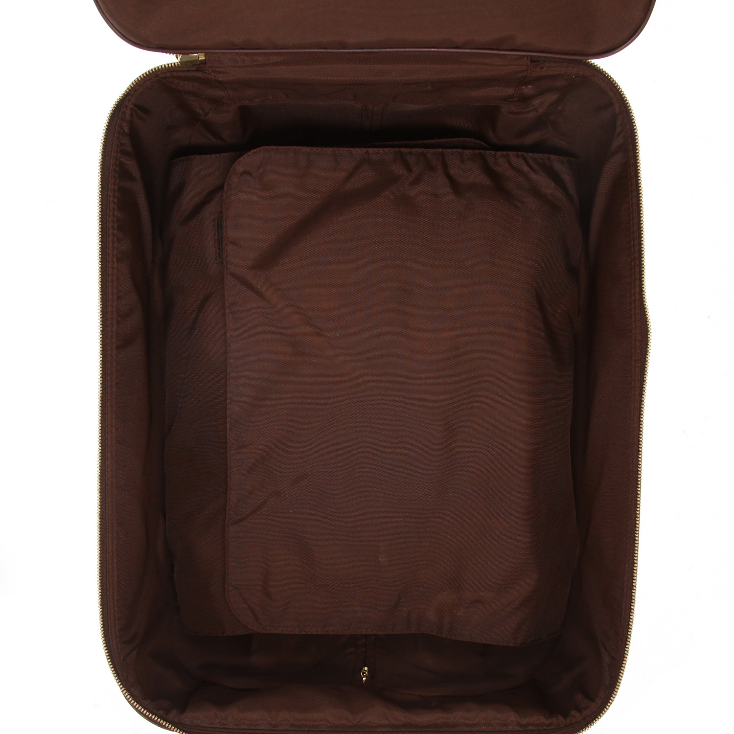 Valigia Louis Vuitton  Pegase in tela monogram marrone e pelle naturale - Detail D3