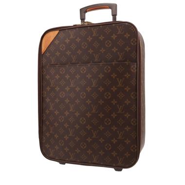 Maleta Louis Vuitton  Pegase en lona Monogram marrón y cuero natural
