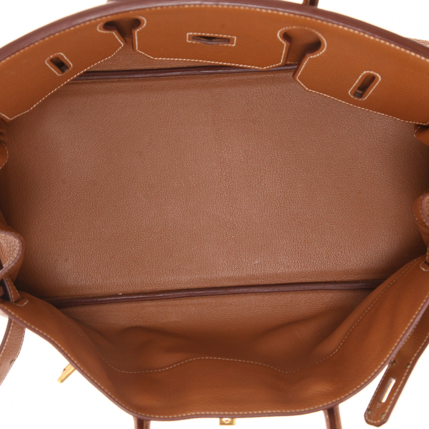 Borsa Hermès Birkin Shoulder in pelle di vitello Clémence Gold - Detail D3