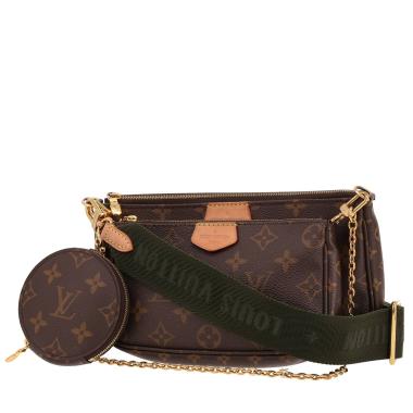 Bolso bandolera Louis Vuitton  Multi-Pochette en lona Monogram marrón y cuero natural