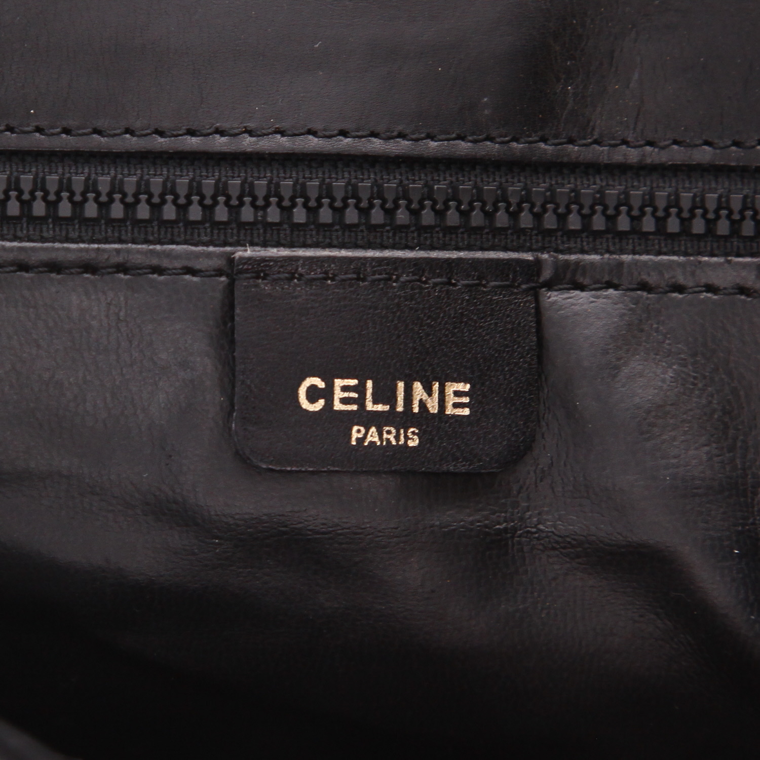 Sac à main Celine  Horse Carriage en cuir noir - Detail D2