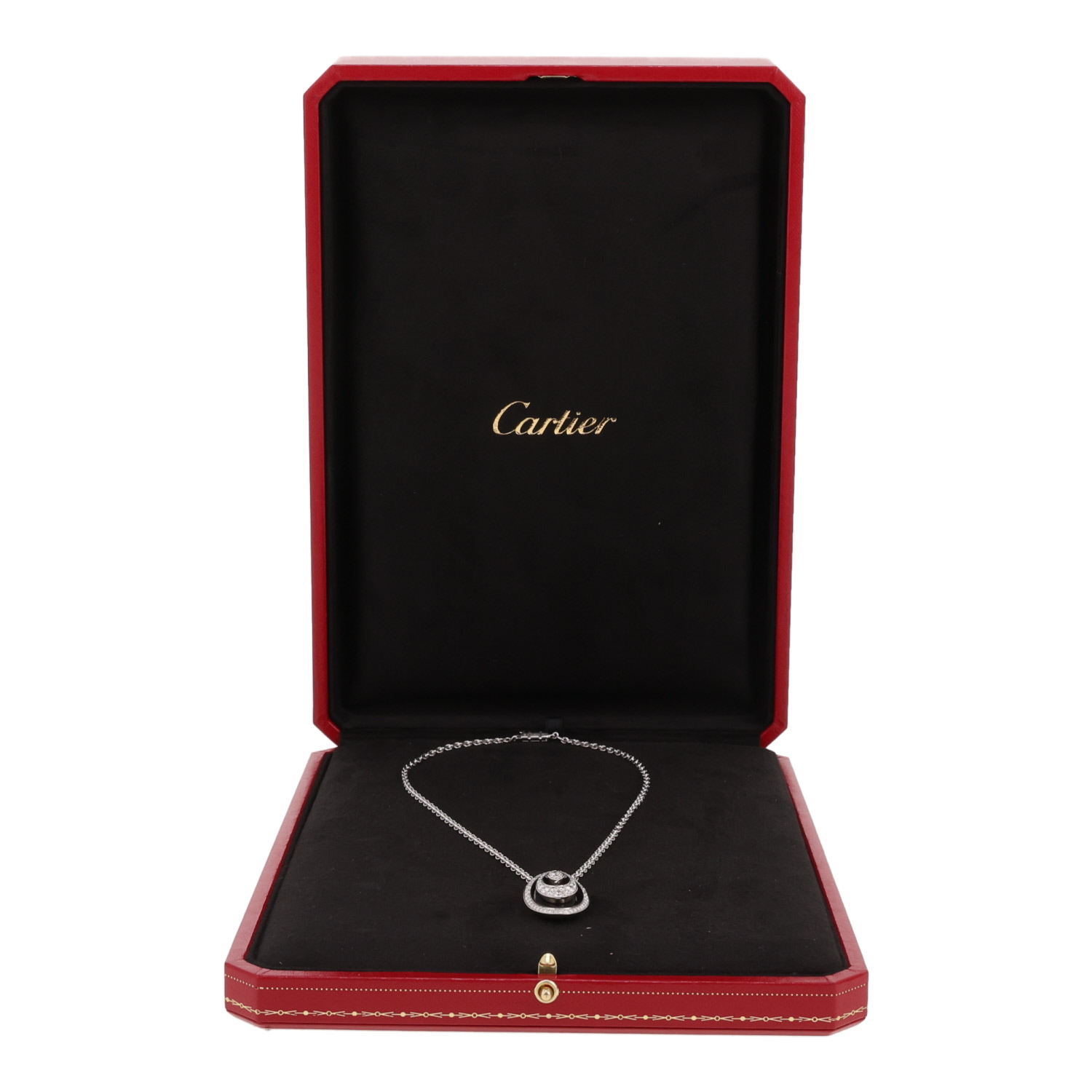 Cartier Hypnose necklace in white gold, ceramic and diamonds - Detail D2