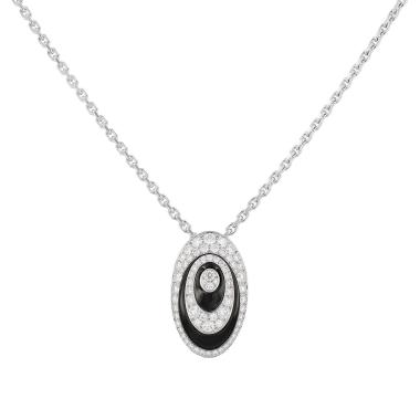 Collier Cartier Hypnose en or blanc, céramique noire et diamants