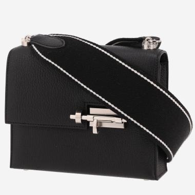 Sac bandoulière Hermès  Verrou en cuir Mysore noir