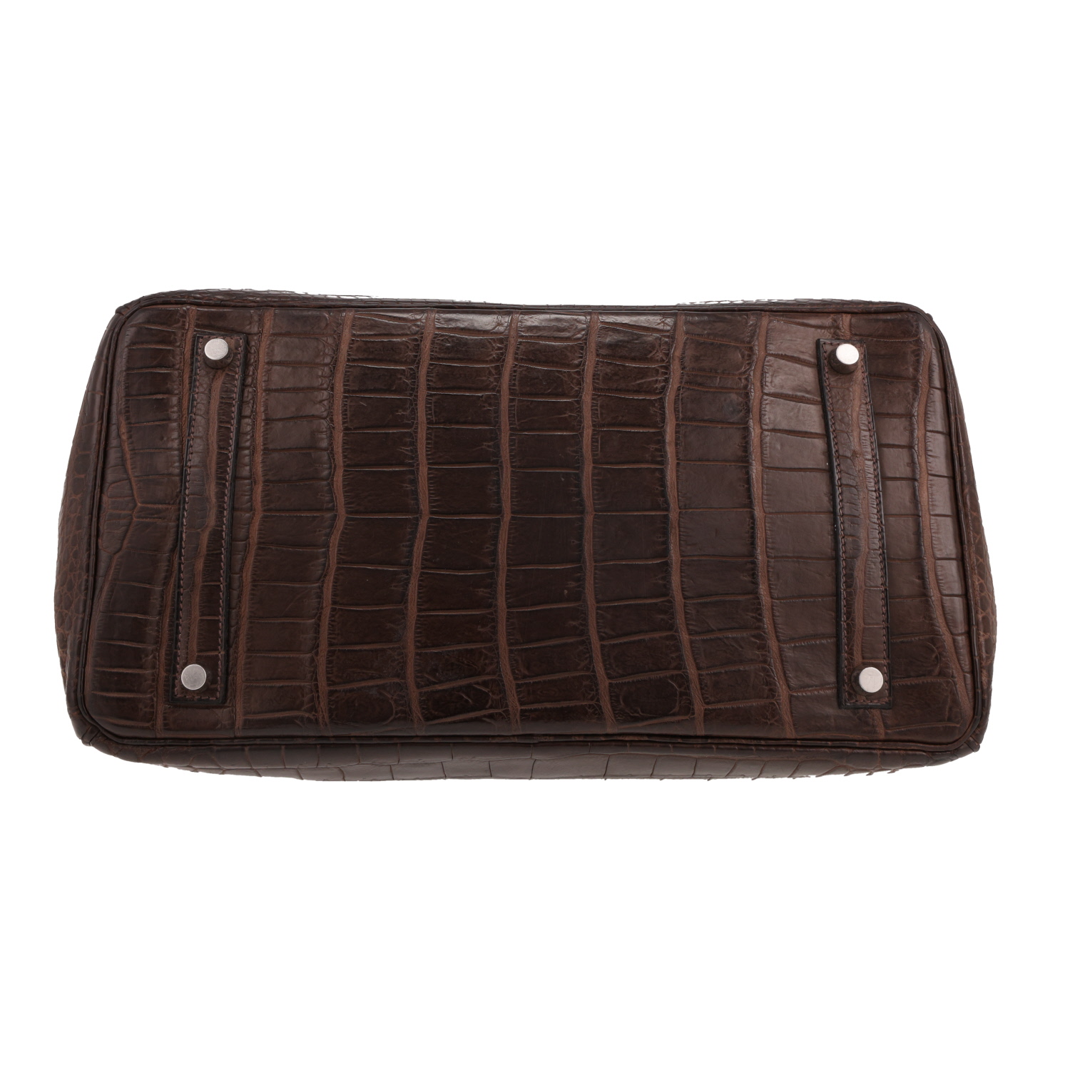 Hermès  Birkin 35 cm handbag  in brown porosus crocodile - Detail D1