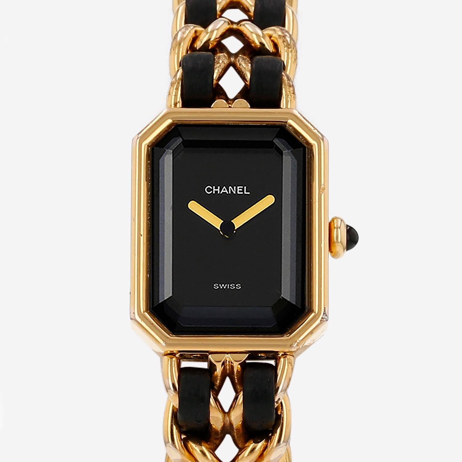 Orologio Chanel Première taglia M  in oro placcato Circa 1990