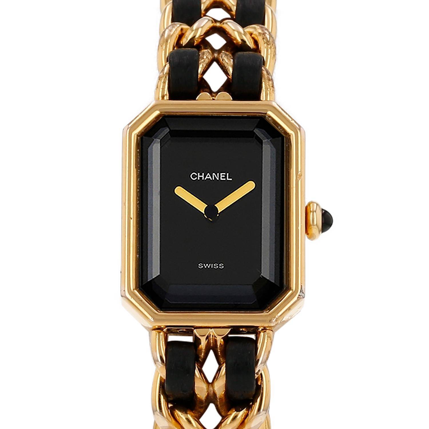 Montre Chanel Première taille M en plaqué or Vers 1990