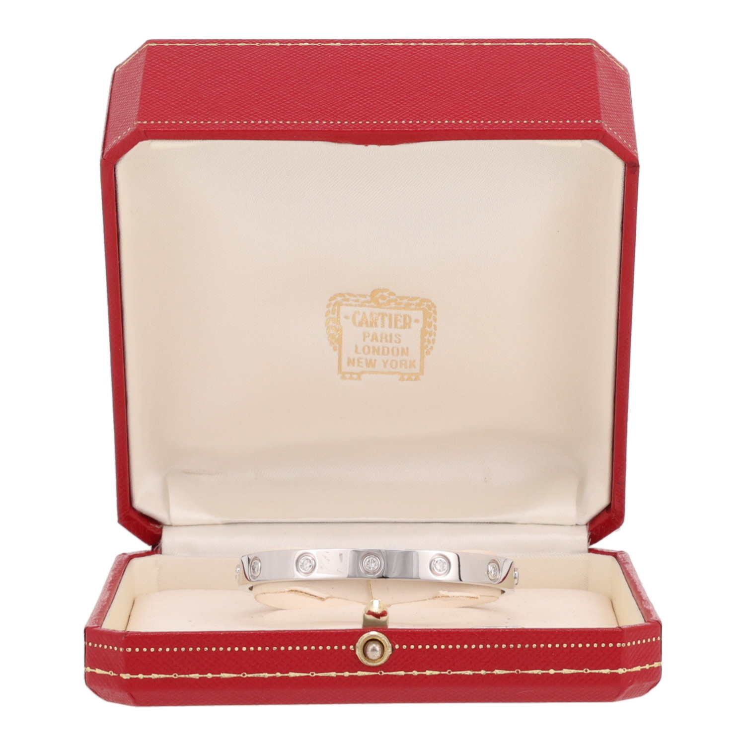 Bracelet Cartier Love 10 diamants en or blanc et diamants
