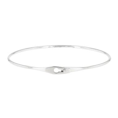 Bracelet jonc Dinh Van Serrure en or blanc