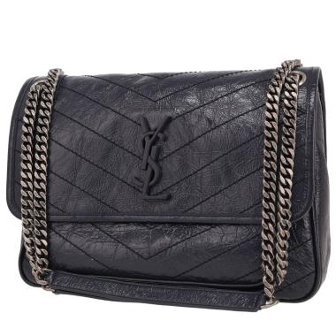 Sac bandoulière Saint Laurent  Niki en cuir bleu-marine