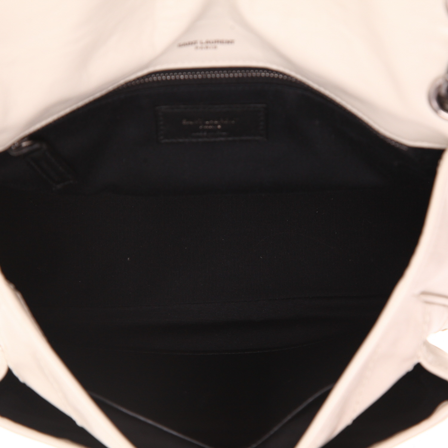 Sac bandoulière Saint Laurent  Niki moyen modèle  en cuir blanc - Detail D3
