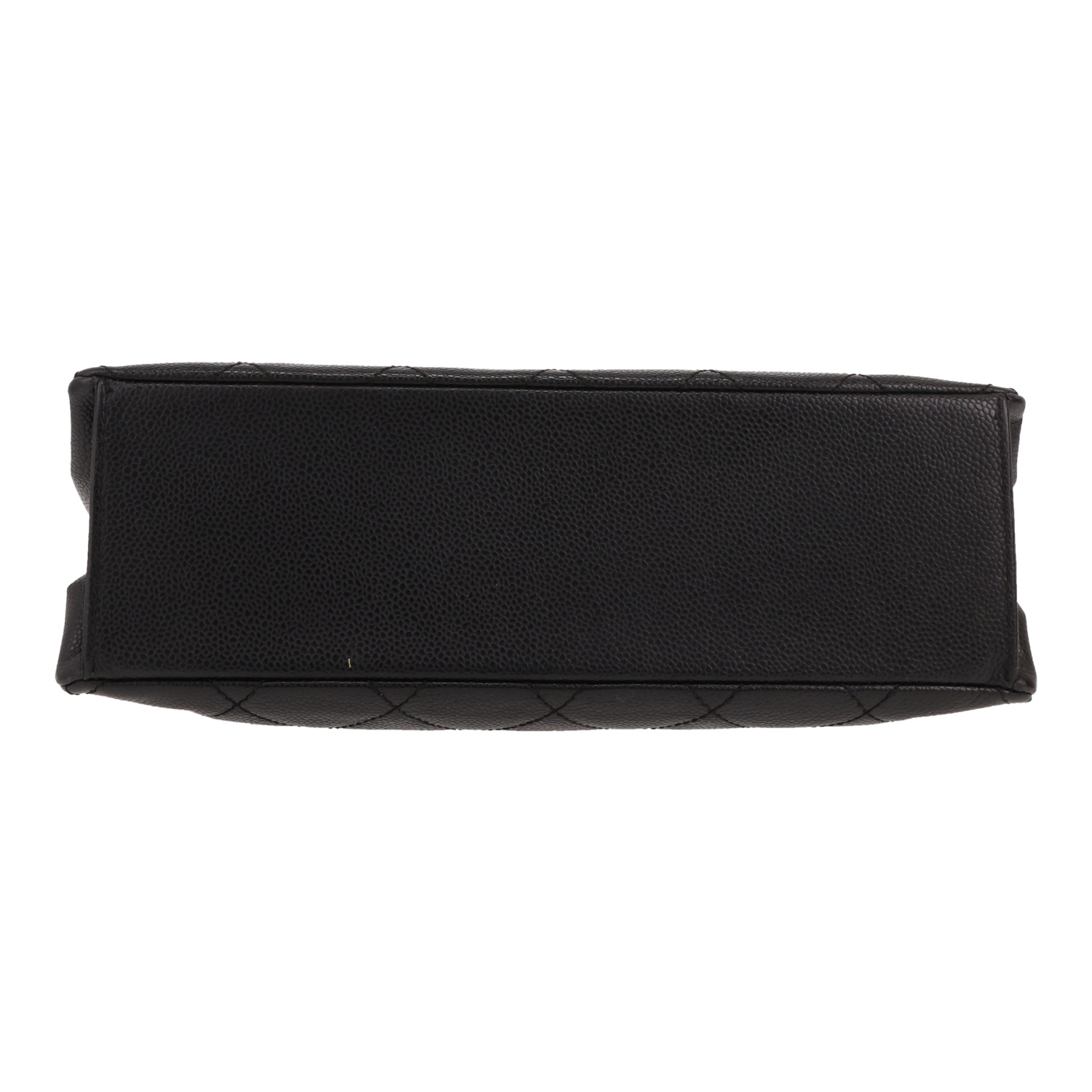 Sac à main Chanel   en cuir grainé matelassé noir - Detail D1