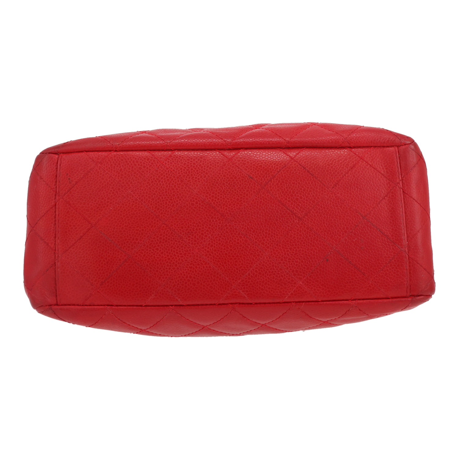 Bolso de mano Chanel  Vintage en cuero acolchado rojo - Detail D1