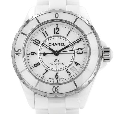 Chanel J12  in ceramic white and stainless steel Ref: Chanel - H0970  Circa 2019