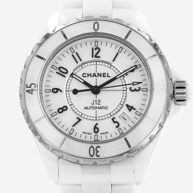 Chanel J12  in ceramic white and stainless steel Ref: Chanel - H0970  Circa 2019