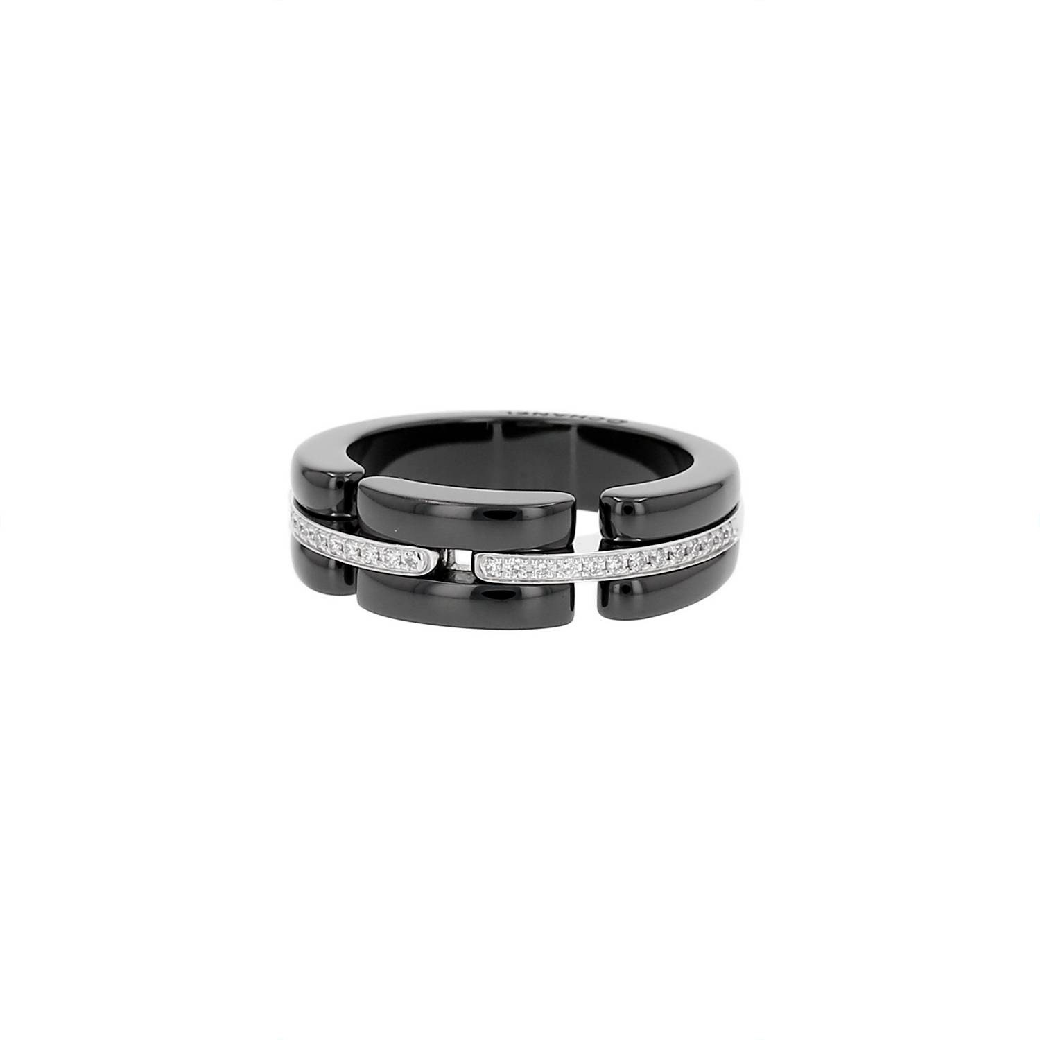 Bague Chanel Ultra or blanc céramique diamants occasion Bague Chanel Ultra or blanc céramique diamants occasion