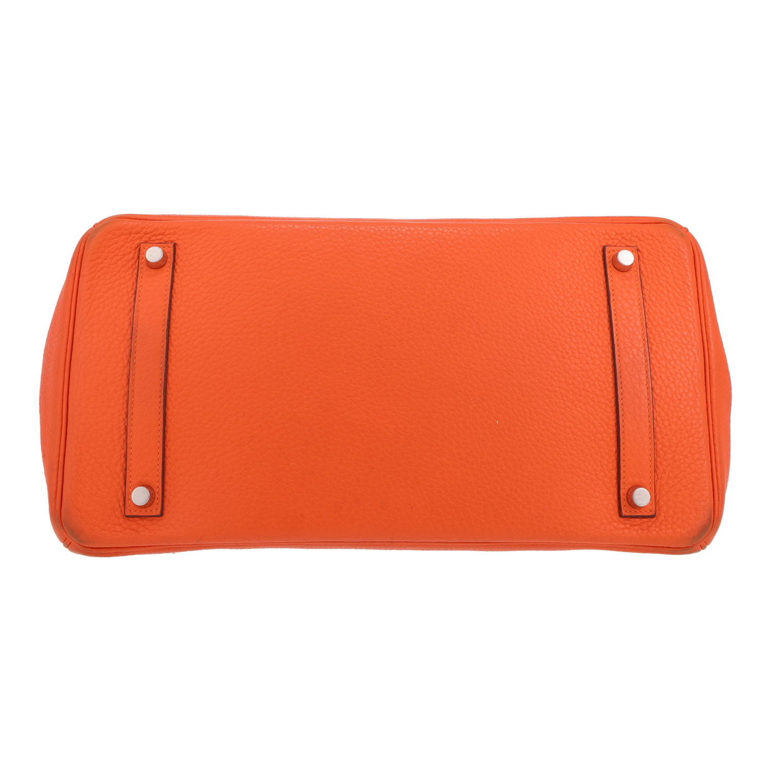 Borsa Hermès  Birkin 35 cm in pelle togo arancione - Detail D1