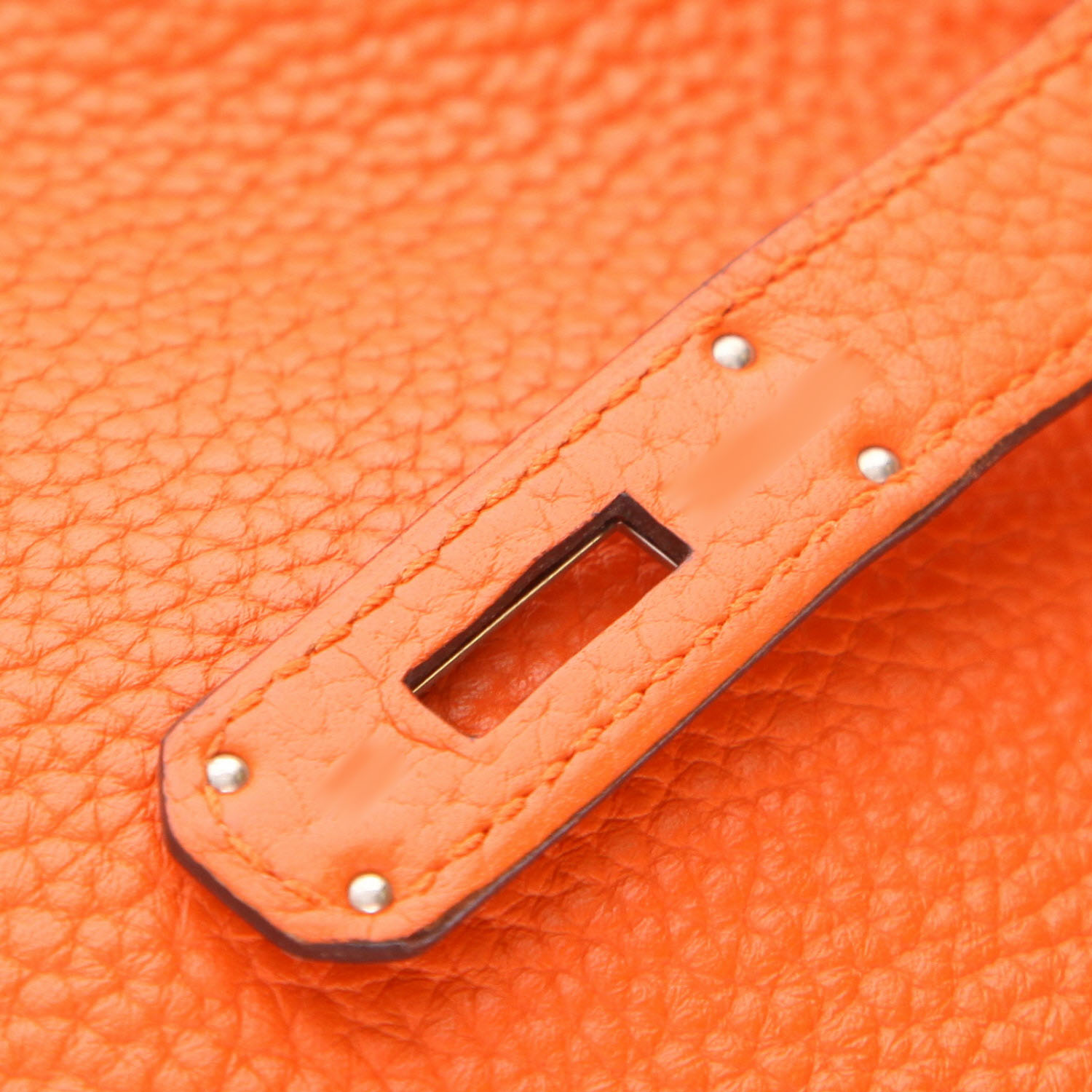 Sac à main Hermès  Birkin 35 cm en cuir togo orange - Detail D4