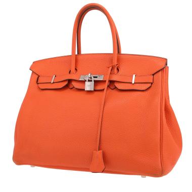 Borsa Hermès  Birkin 35 cm in pelle togo arancione