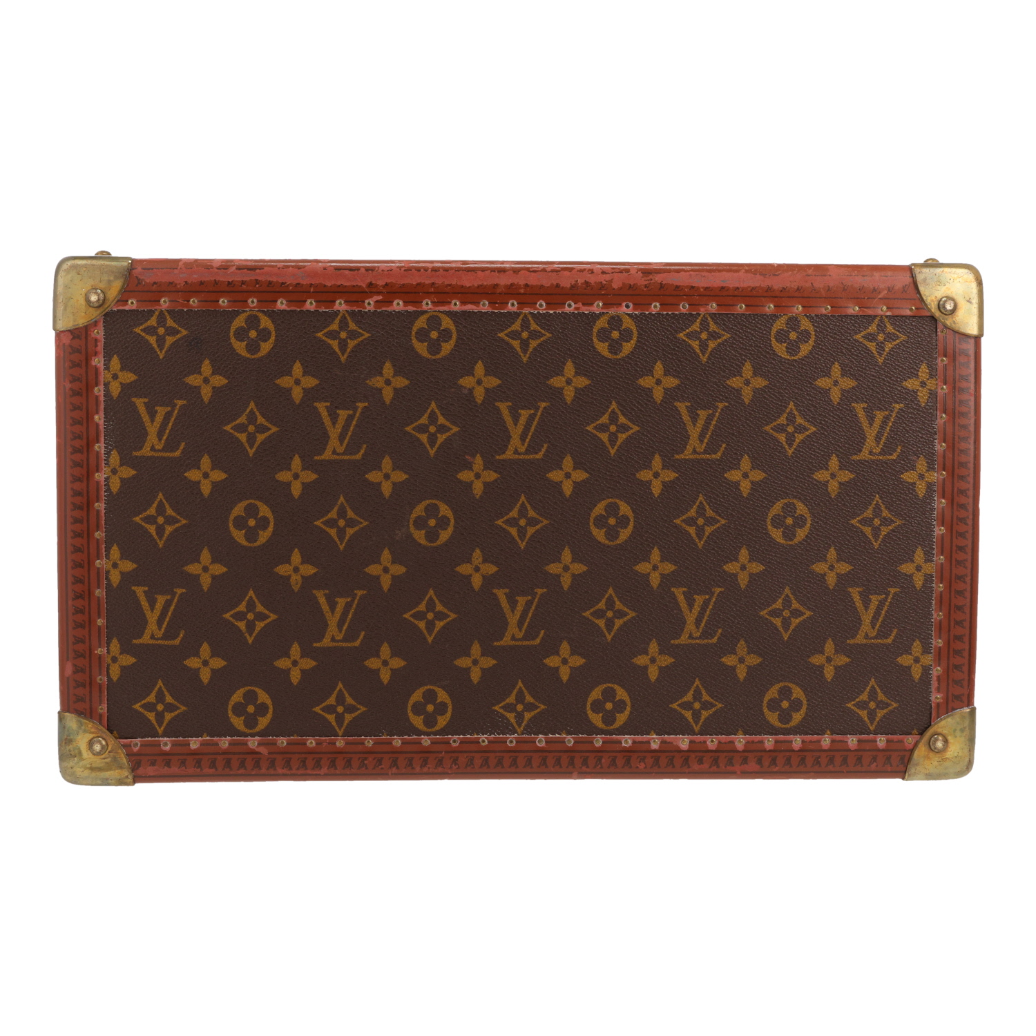 Louis Vuitton  Boîte à Pharmacie vanity case  in brown monogram canvas  and brown lozine (vulcanised fibre) - Detail D1