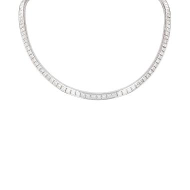 Collar Vintage de oro blanco y diamantes