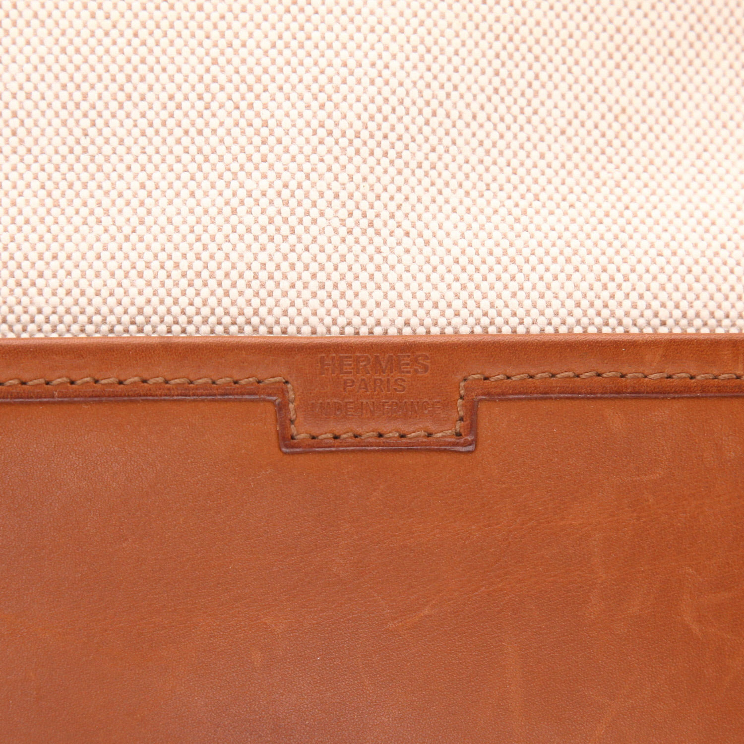 Hermès  Jige pouch  in fawn Barenia leather - Detail D2
