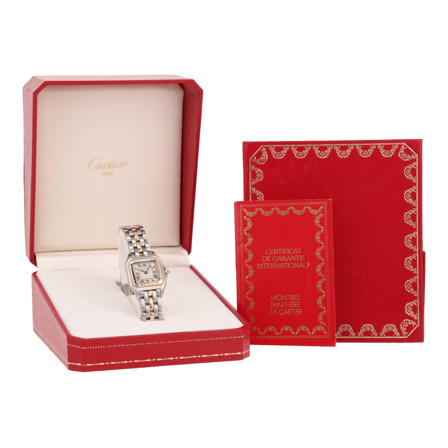 Reloj Cartier Panthère modelo pequeño  de oro y acero Ref: Cartier - 66921  Circa 1986
