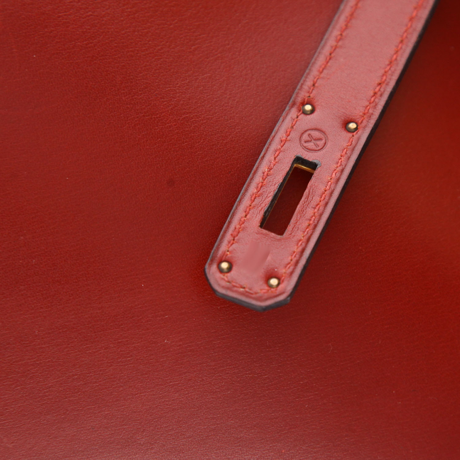 Sac à main Hermès  Kelly 32 cm en cuir box rouge H - Detail D4
