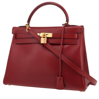 Sac à main Hermès  Kelly 32 cm en cuir box rouge H