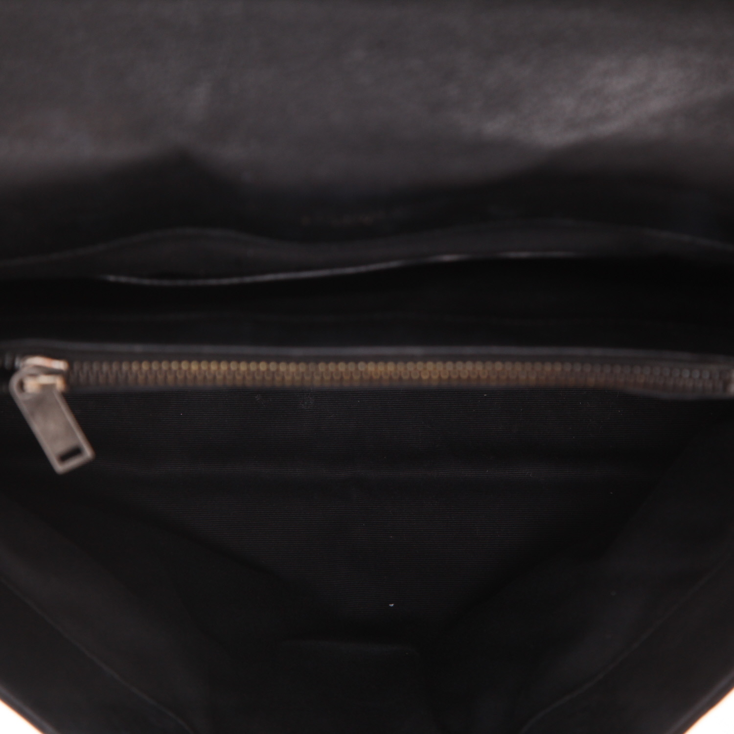 Borsa Saint Laurent  College in pelle trapuntata a zigzag nera - Detail D3