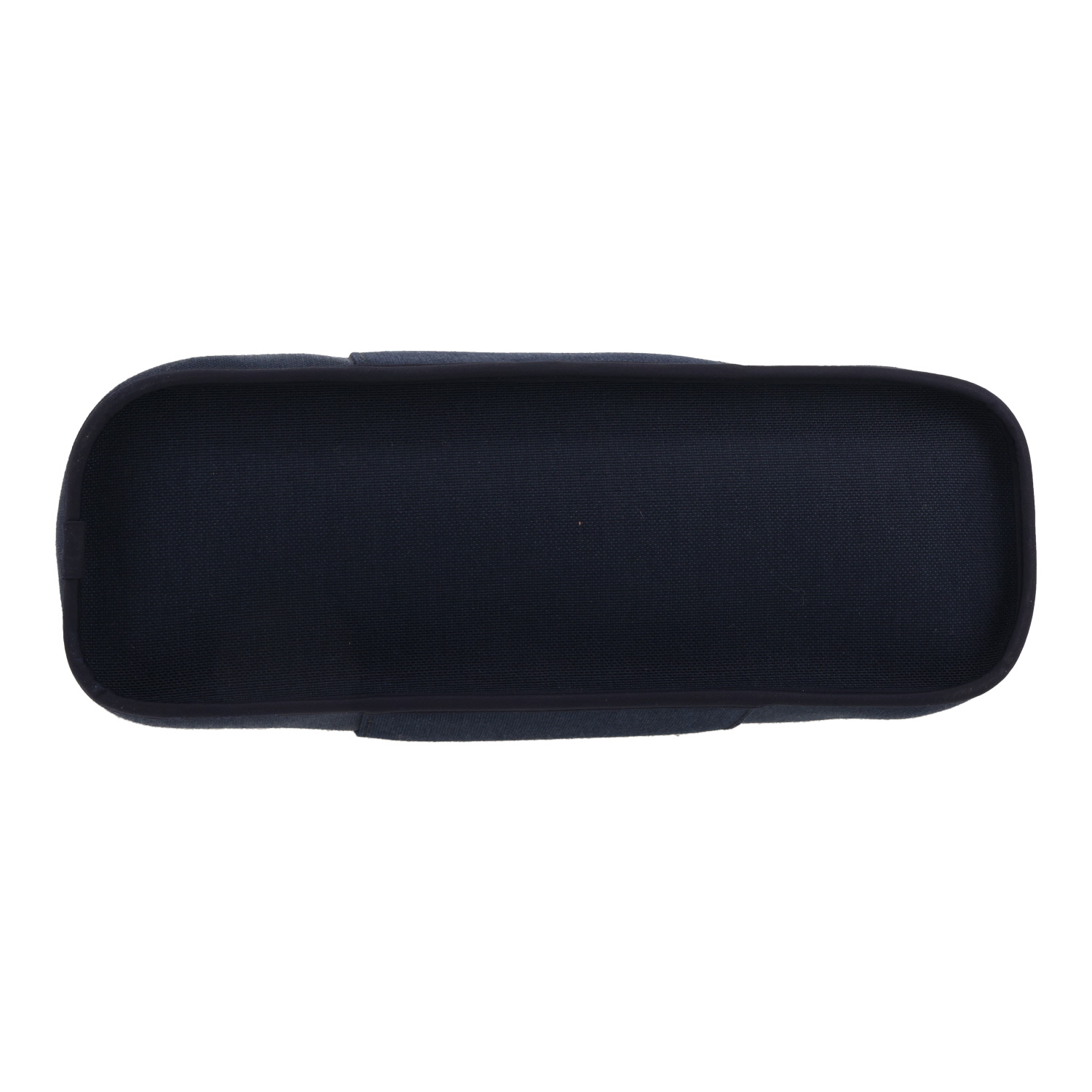 Borsa Hermès  Cabag in tela blu marino e mucca Hunter marrone - Detail D1