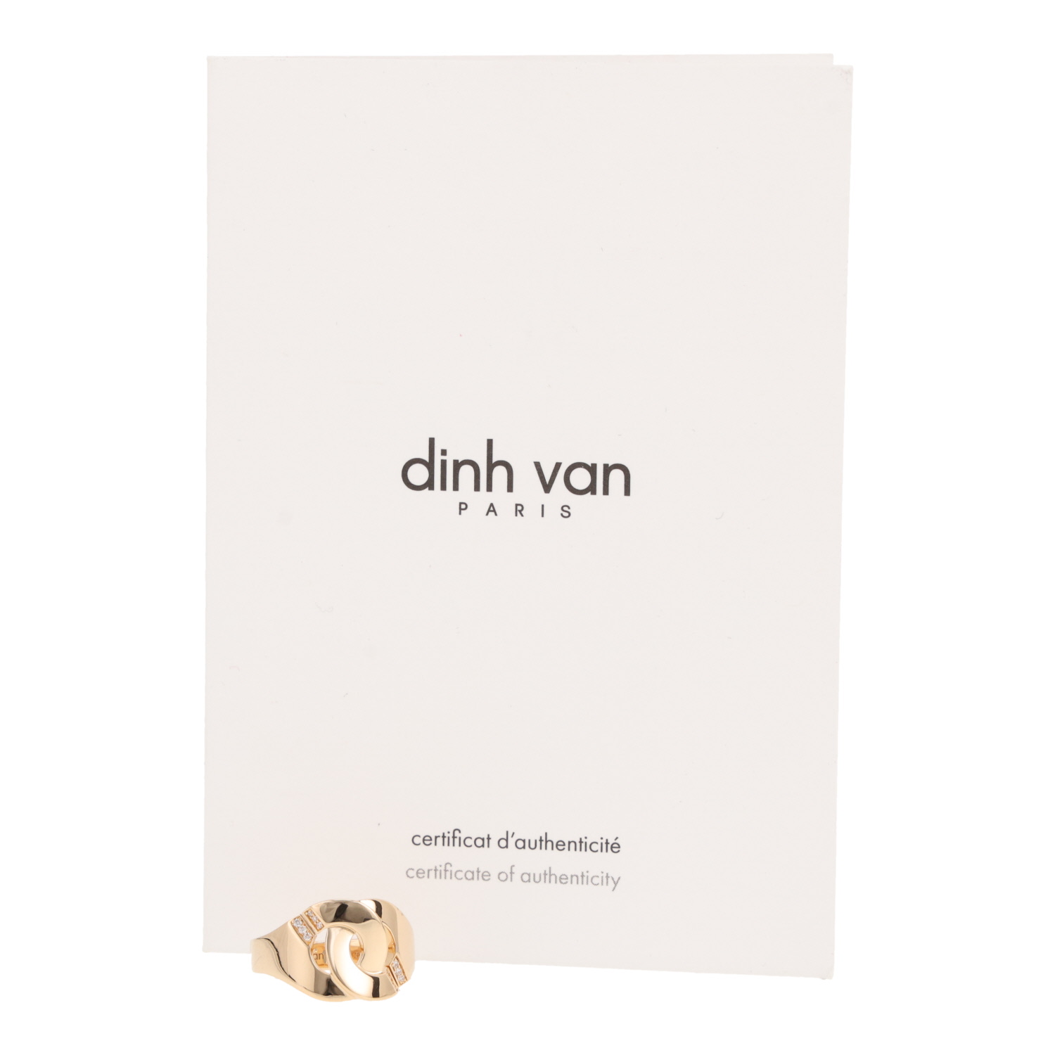 Dinh Van Menottes R12 ring in yellow gold and diamonds - Detail D2