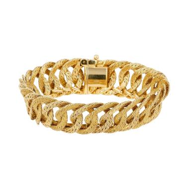 Georges Lenfant Paillette Vintage 1970's bracelet in yellow gold