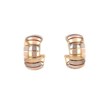 Pendientes con clip Cartier Tubogas de 3 oros