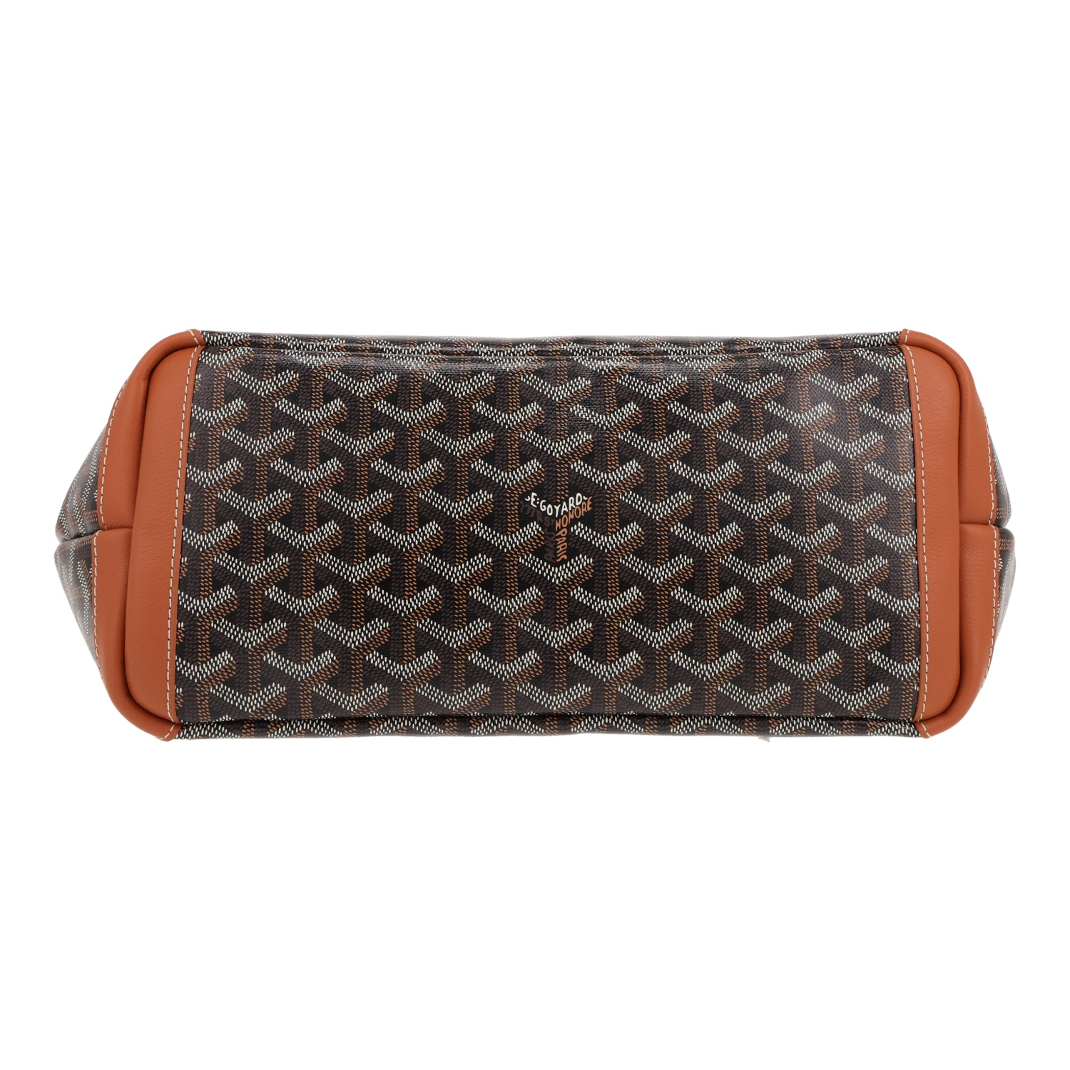 Bolso Cabás Goyard  Artois en tela Goyardine marrón y cuero marrón - Detail D1