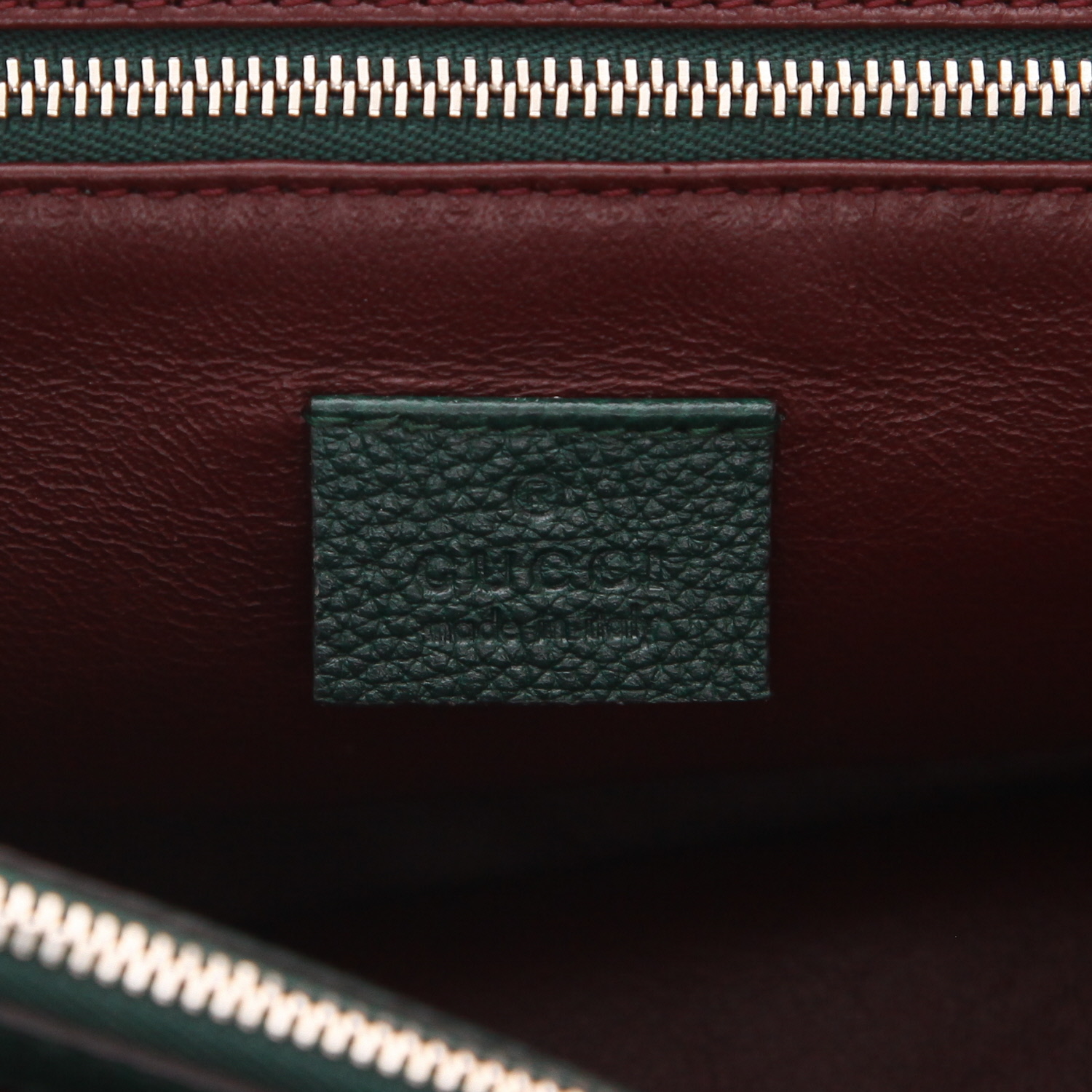 Sac à main Gucci  Zumi en cuir grainé vert - Detail D2