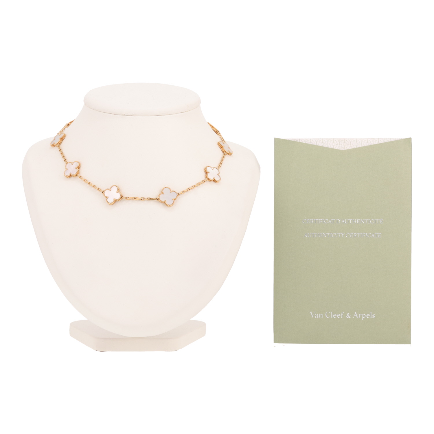 Collana Van Cleef & Arpels Vintage Alhambra in oro giallo e madreperla - Detail D2