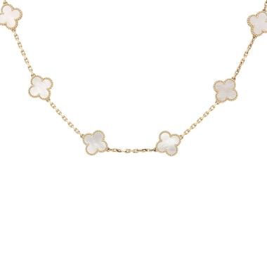 Collana Van Cleef & Arpels Vintage Alhambra in oro giallo e madreperla