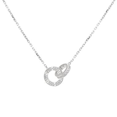 Cartier Love pavé necklace in white gold and diamonds