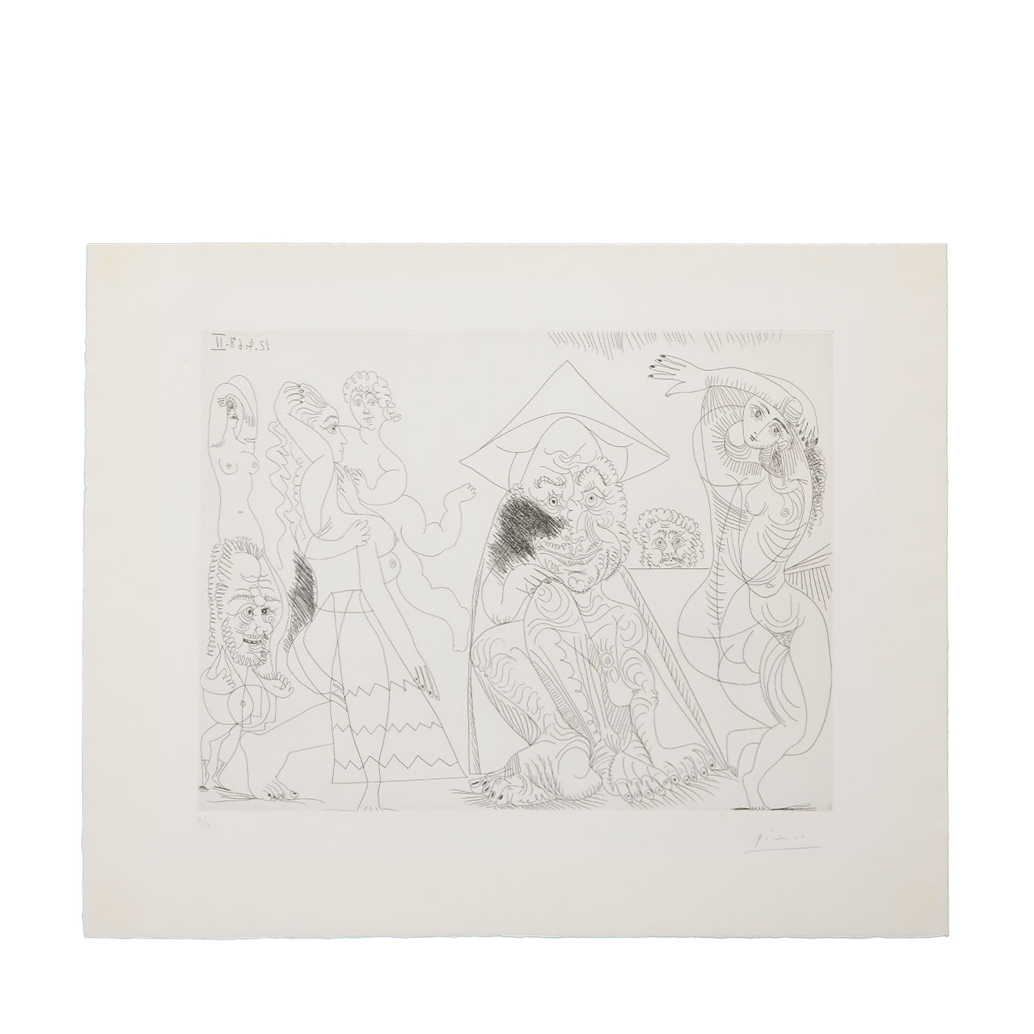 Vieil homme au chapeau tonkinois songeant aux amours des vieux messieurs, from Series 347 - 1968 - Detail D1