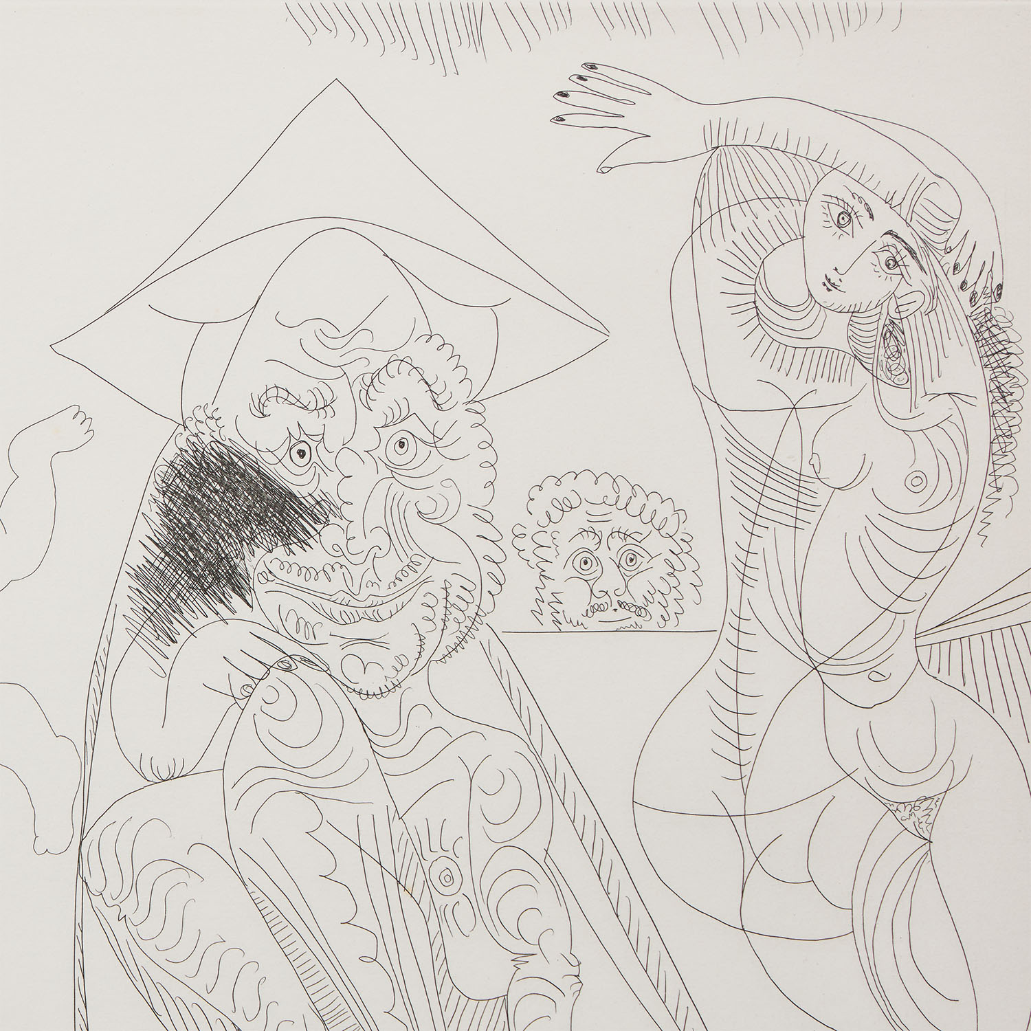 Vieil homme au chapeau tonkinois songeant aux amours des vieux messieurs, from Series 347 - 1968