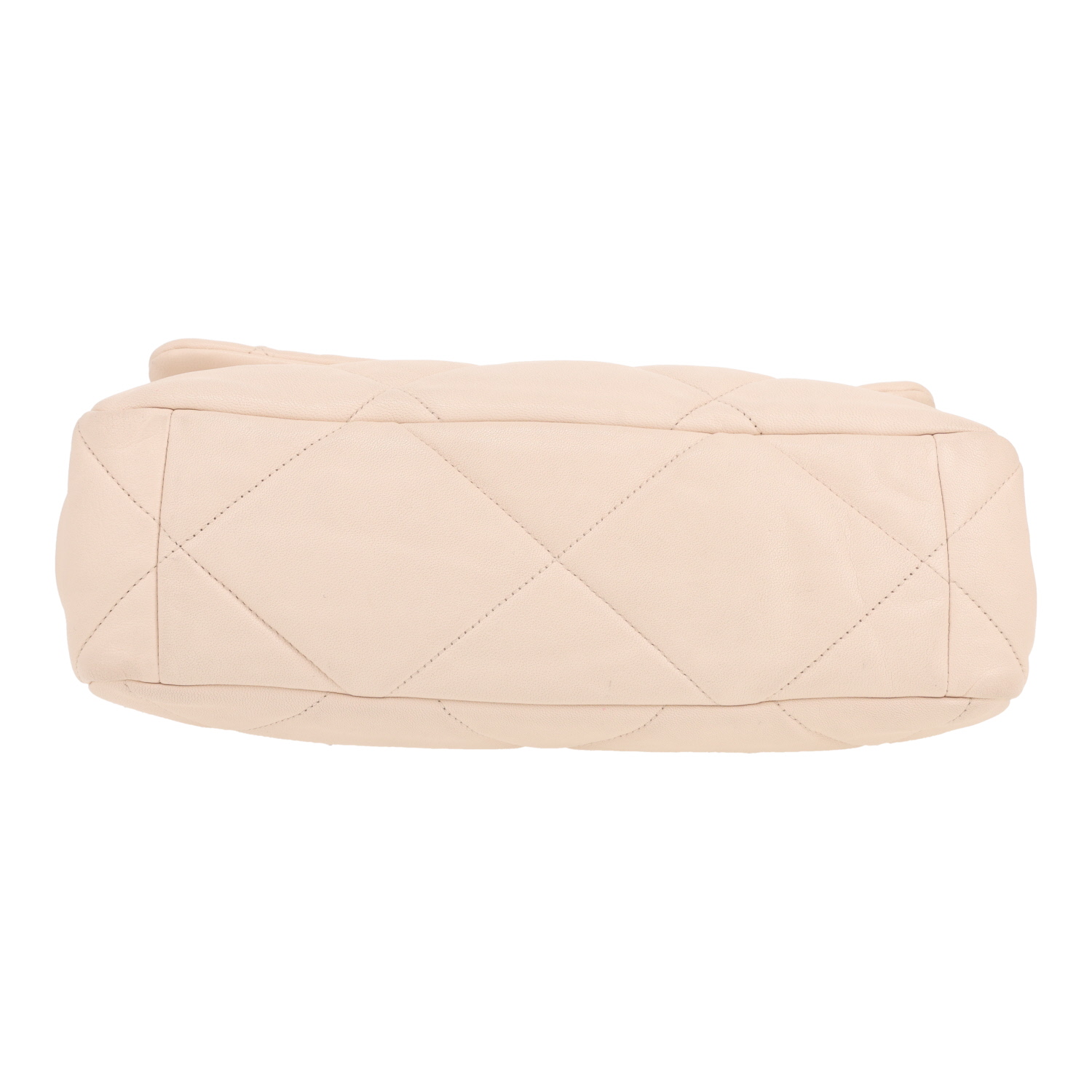 Borsa a tracolla Chanel  19 in pelle trapuntata beige - Detail D1