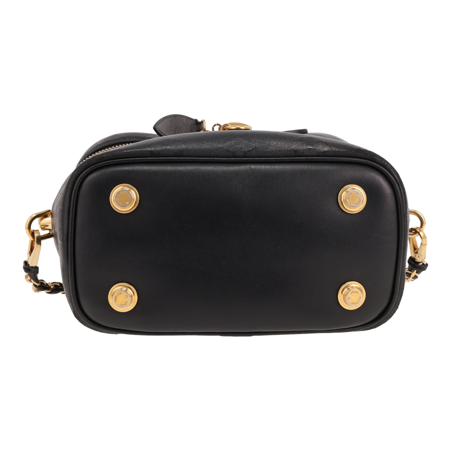 Louis Vuitton  Vanity small model  vanity case  in black leather - Detail D1