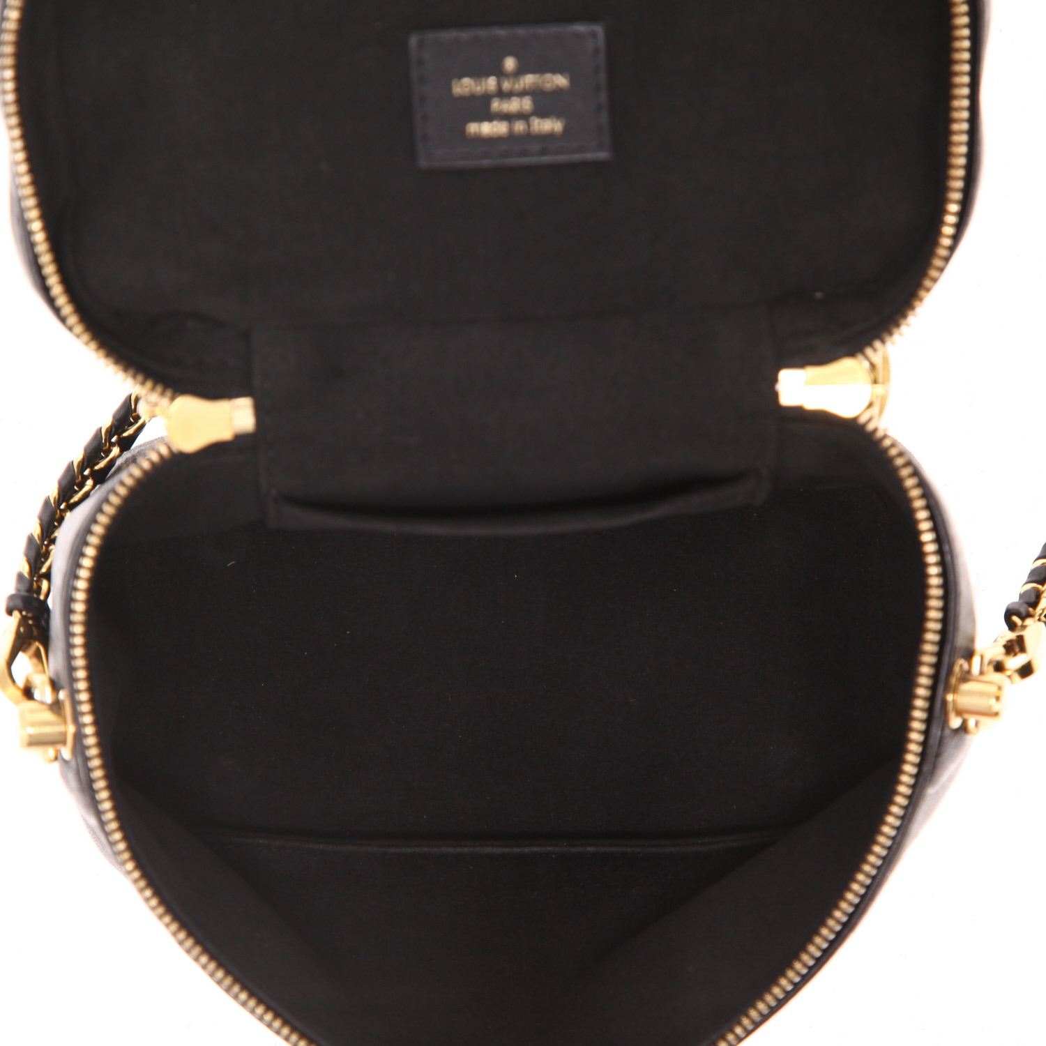 Louis Vuitton  Vanity small model  vanity case  in black leather - Detail D3