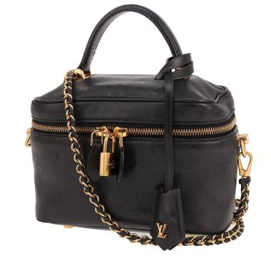Louis Vuitton  Vanity small model  vanity case  in black leather