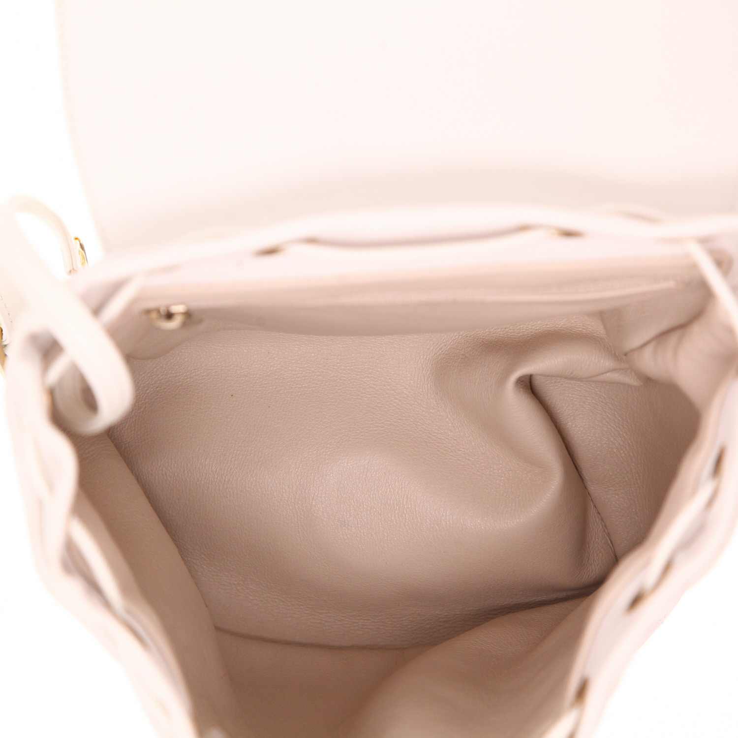 Zaino Chanel  Timeless in pelle martellata e trapuntata bianca - Detail D3