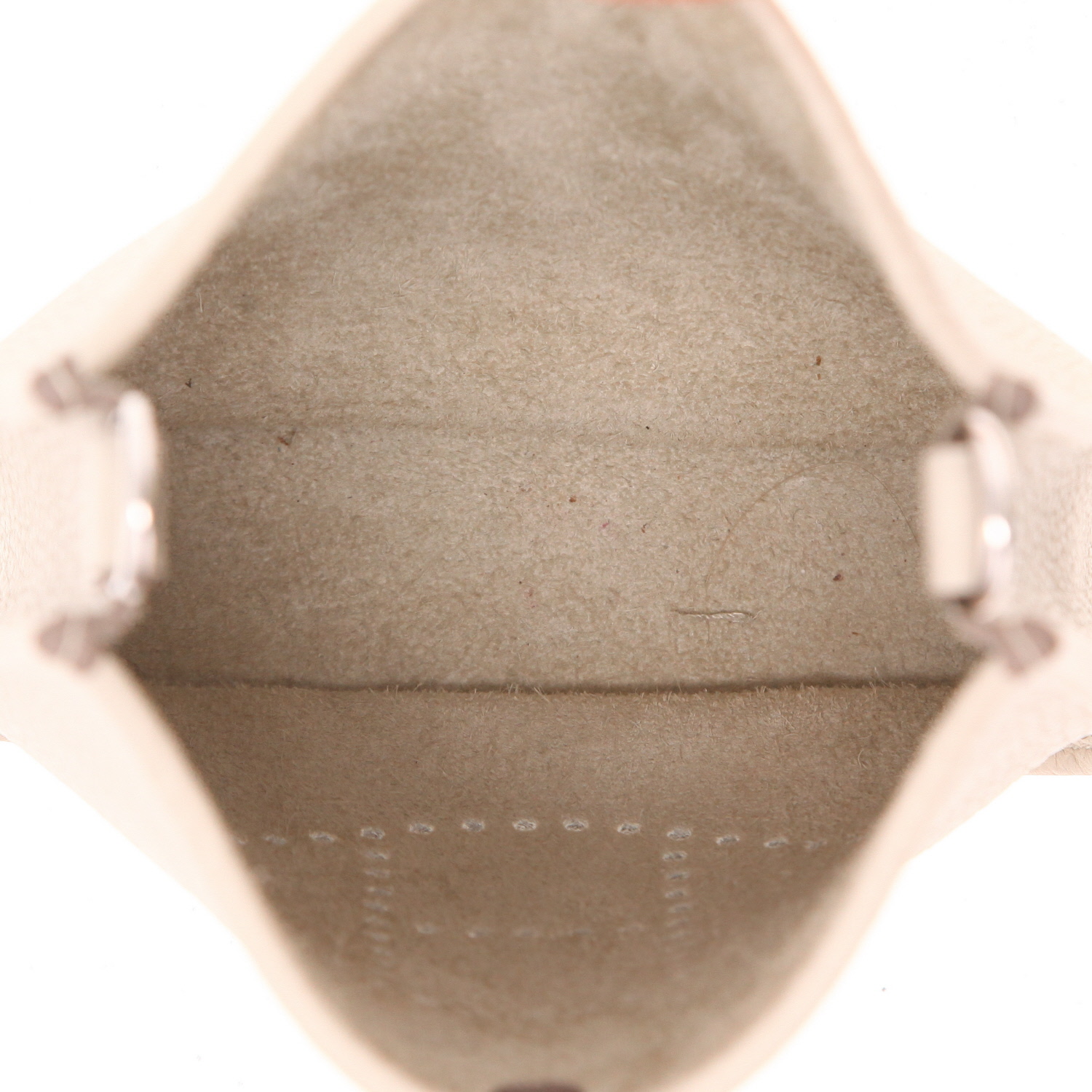 Borsa a tracolla Hermès  Mini Evelyne in pelle togo Gris-Béton - Detail D3