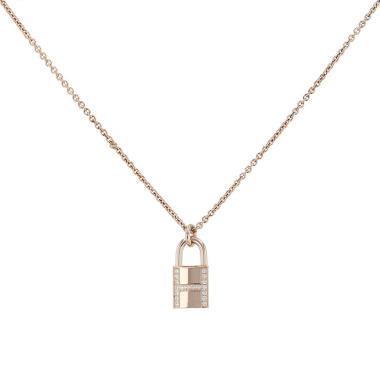 Colgante Hermès Cadenas Kelly de oro rosa y diamantes