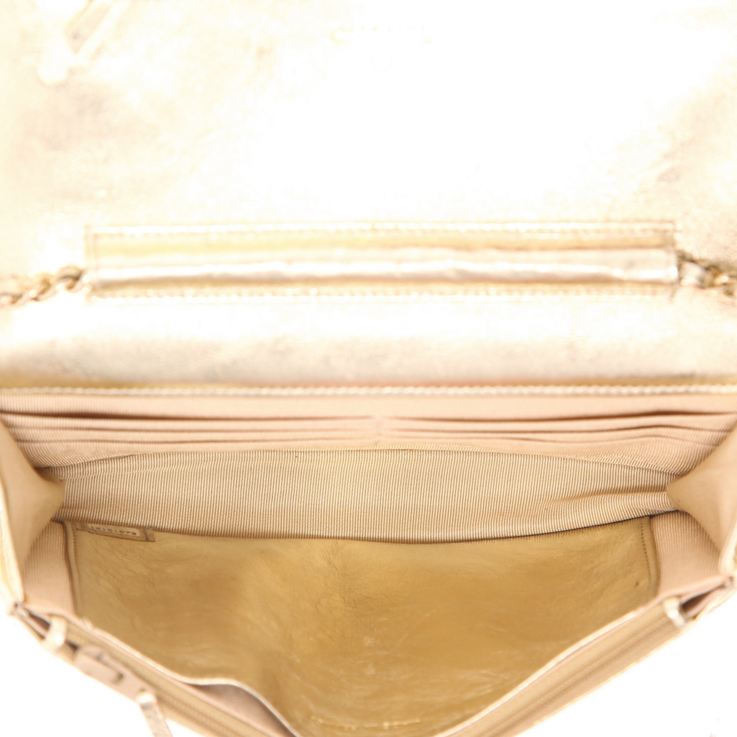 Chanel  2.55 - Wallet on Chain shoulder bag  in gold quilted leather - Detail D3