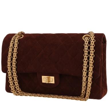 Chanel  2.55 shoulder bag  in brown Veau velours